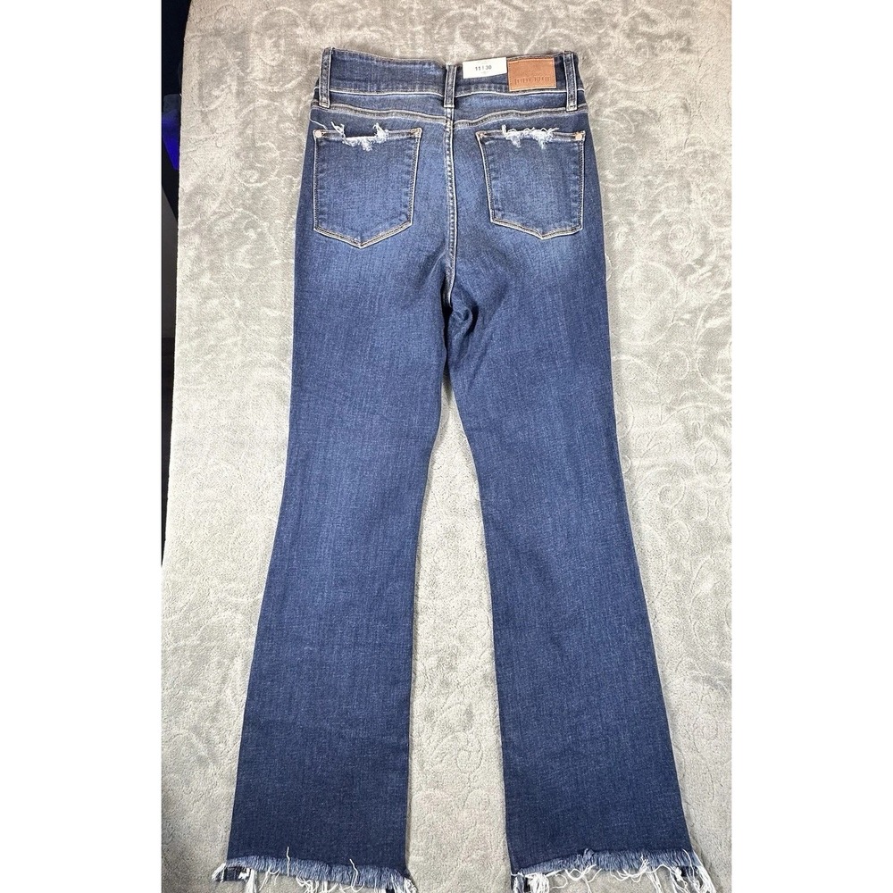 Judy Blue Jeans Women 11/30 Boot Cut High Rise Frayed Hem Stretch 30x32 Boho New - Picture 7 of 13